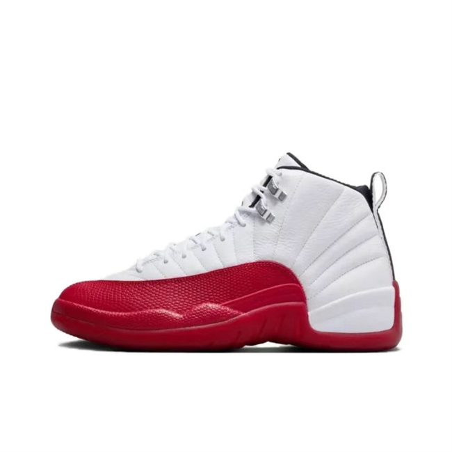 Men's Running weapon Air Jordan 12 White/Red Shoes 052